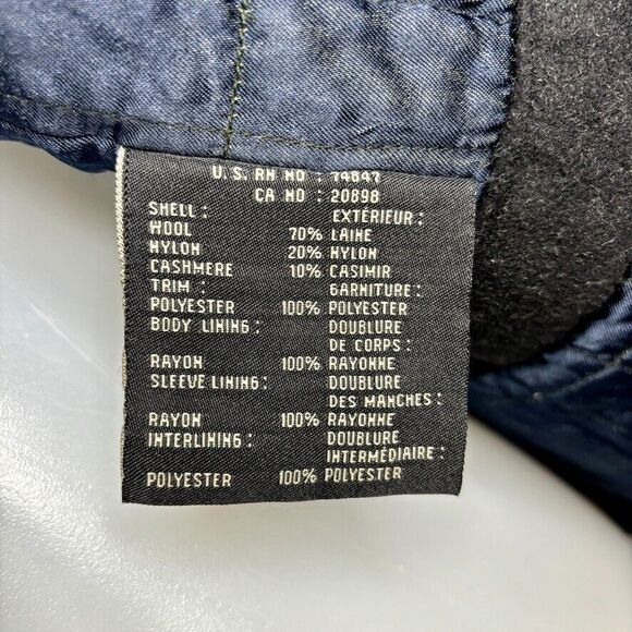 Andrew Marc NY Black Wool Cashmere Mid-Length Zip Lined Winter Jacket Mens Large - Picture 5 of 7